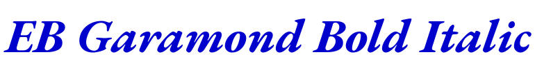 EB Garamond Bold Italic 字体